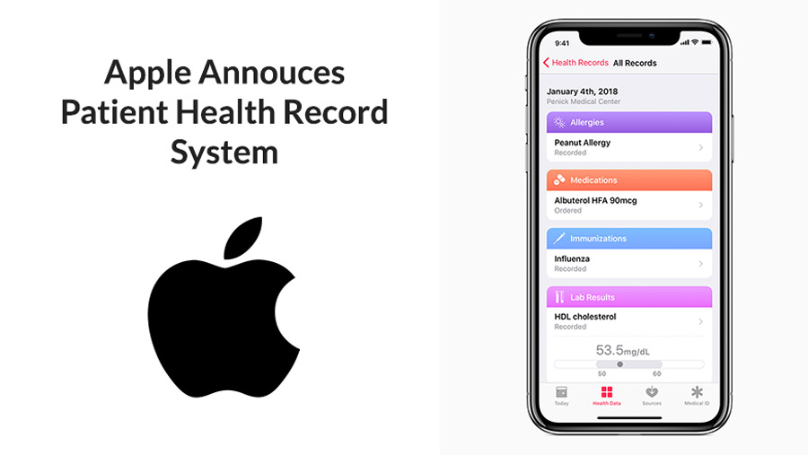 Apple Announces Patient Health Record System